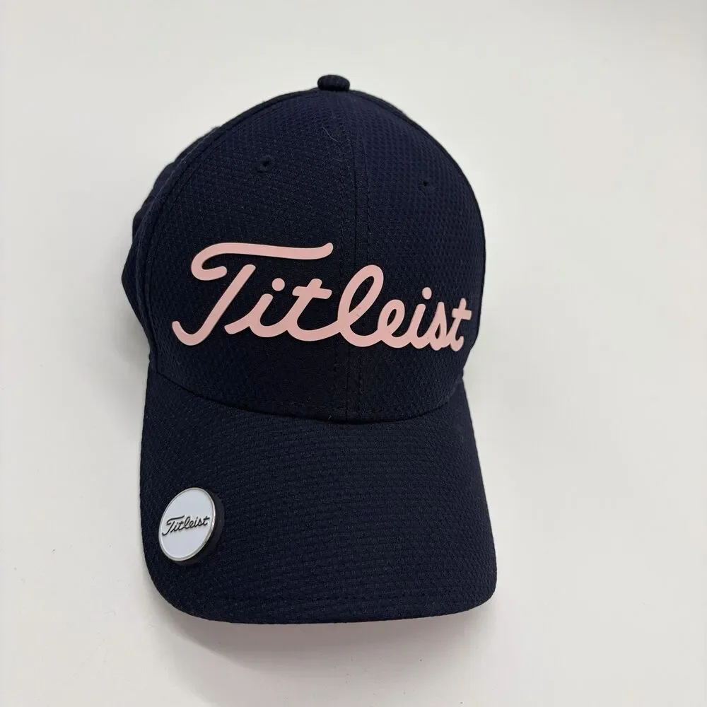 Golf Titleist Performance Navy/Pink Hat Cap Magnetic Premium Ball Marker